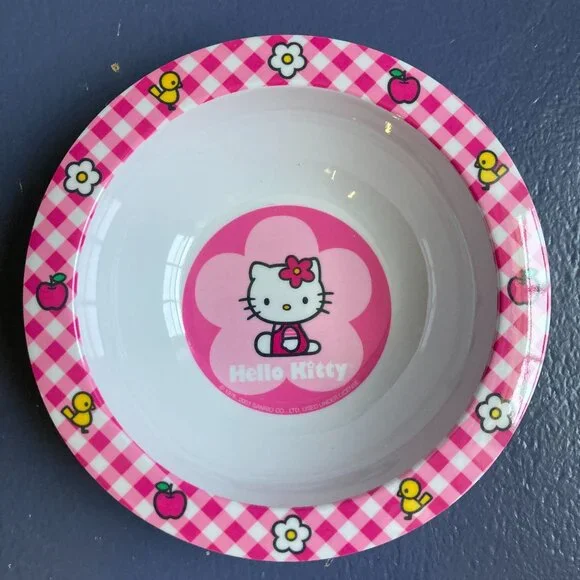 Hello Kitty Melamine Plate & Bowl Set, Vintage 2001 - Picture 3 of 9